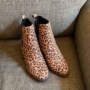 LOFT Animal Print Ankle Booties